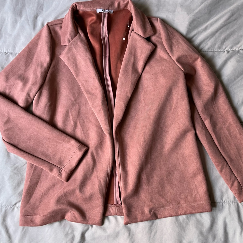 Mauve Blazer and Shorts Set